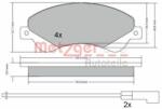 Metzger Autoteile set placute frana, frana disc METZGER AUTOTEILE 1170146 (1170146)
