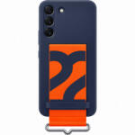 Samsung Galaxy S22 S901 Silicone cover with strap navy (EF-GS901TNEGWW)