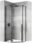 Rea Cabina de dus pentagonala Rea Diamond cu usa batanta 80x80 negru mat (5902557351800)