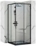 Rea Cabina de dus patrata Rea Punto cu usi glisante 90x90 negru mat (5902557350810)