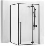 Rea Cabina de dus dreptunghiulara Rea Fargo cu usa batanta 80x100 negru mat (5902557333271)