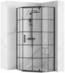 Rea Cabina de dus pentagonala Rea Hex cu usa pivotanta 90x90 negru mat (5902557367078)