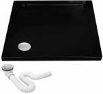 Rea Cadita dus patrata Rea Savoy 90x90 negru (5902557350773)
