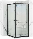Rea Cabina de dus dreptunghiulara Rea Space In cu usa batanta 80x100 negru mat (5902557367108)
