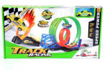 Magic Toys Track Racing: 360fokos-os dupla szuper hurok versenypálya 1db kisautóval 1/64 (MKK332124)