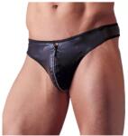  Fényes férfi tanga strasszos cipzárral. Méret: M - diamondsexshop