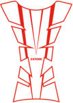 Oxford Tankpad protecție rezervor OXFORD SHEER ARROW Red (OX-OX541)