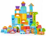 Eco Toys Lemn zaruri în o găleată ECO TOYS 100 buc - pastel culoare, Orașul