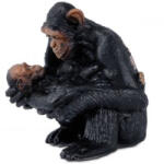 Comansi Little Wild nőstény csimpánz kölyökkel figura (LW12002)