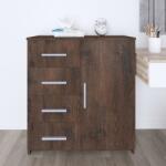 vidaXL Servantă, stejar afumat, 79x35x88 cm, lemn prelucrat (340246) Comoda