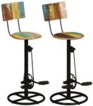 vidaXL Scaune de bar, 2 buc. , lemn masiv reciclat (338219)