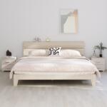 vidaXL Noptiere HAMAR, 2 buc, alb, 40x35x44, 5 cm, lemn masiv de pin (340409)