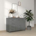 vidaXL Servantă „HAMAR, gri închis, 113x40x80 cm, lemn masiv pin (340446) Comoda