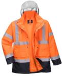Portwest Hi-Vis 4 az 1-ben Contrast Traffic kabát (S471ONRXXXL) - grandis
