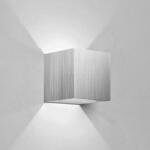  Kültéri fali LED lámpa 12W szürke színű IP65 vízálló 6000K hideg fényű (1003-2-BRUSHED-SILVER-6000K)
