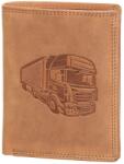 Baaron Kamion mintás barna férfi bőr pénztárca (2243 Tuck Tan)
