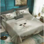 Pucioasa Lenjerie De Pat Cat D25 Finet, 70% bumbac, 30% poliester, 6 piese, pentru 2 persoane, multicolor (LENJPAT300.251-FN3D25) Lenjerie de pat