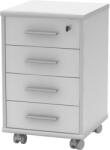 Mobikon Comoda, 4 sertare, mdf alb, Johan, 39x40.5x61.5 cm (0000278201) Comoda