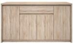 Mobikon Comoda 4 usi 1 sertar din pal melaminat stejar sonoma Norty 168x40x92 cm (0000147840) Comoda