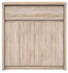 Mobikon Comoda 2 usi 1 sertar pal melaminat natur stejar sonoma Norty 87x40x92 cm (0000147838) Comoda