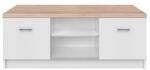 Mobikon Comoda TV 2 usi pal melaminat alb natur stejar sonoma Topty 120x42x46 cm (0000147874) Comoda