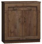 Mobikon Comoda, 2 usi, 1 sertar, din pal maro stejar lefkas, Tedy, 90x44x110 cm (0000086890) Comoda