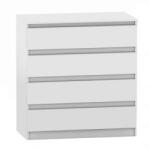 Mobikon Comoda cu 4 sertare din mdf alb Hany 90x49x95.4 cm (0000281045) Comoda