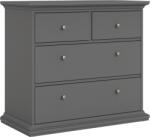 Mobikon Comoda 4 sertare mdf gri Paris 96.2x48.5x86.9 cm (0000263238) Comoda