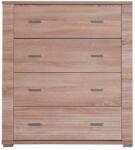 Mobikon Comoda 4 sertare mdf stejar sonoma Grand 93x34x94 cm (0000062667) Comoda