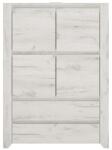 Mobikon Comoda 2 sertare 2 usi din pal alb craft Angel 84x40x116 cm (0000107266) Comoda
