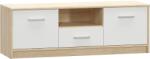 Mobikon Comoda TV din mdf alb stejar sonoma Teyo 123x38x43 cm (0000237197) Comoda