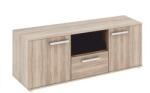 Mobikon Comoda 2 usi 1 sertar mdf natur stejar sonoma Dunaj 135x47x50.8 cm (0000186178) Comoda
