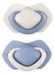 Canpol Babies Set 2 buc simetric suzete din silicon, 18m+, PUR CULOARE albastru