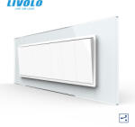 LIVOLO Intrerupator mecanic 7 posturi cap scara , 7M, cu rama sticla Livolo (VL-7FCMKS-1WP-P9E)