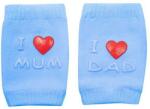 NEW BABY Gyermek térdvédő New Baby ABS-el I Love Mum and Dad kék