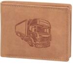 Baaron Kamion mintás barna férfi bőr pénztárca (2256 Truck Tan)