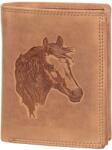 Baaron Ló mintás barna férfi bőr pénztárca (2243 Horse Tan)