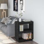 vidaXL Bibliotecă, negru, 60x35x71 cm, lemn masiv de pin (810863) Biblioteca