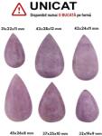  Pandantiv Kunzit Roz Natural in Forma de Picatura - 32-54 x 19-28 x 8-12 mm - ( XL ) - 1 Buc