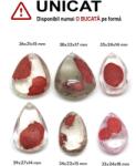  Pandantiv Cuart Shamanic Natural cu Gaura - Picatura - 33-39 x 22-32 x 14-17 mm - 1 Buc