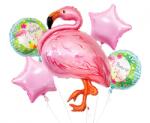 Godan Buchet de baloane - Happy Birthday Flamingo