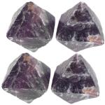  Fluorit Purpuriu Natural Octaedru Fatetat - 40-42 x 41-42 mm - ( XXL ) - 1 Buc