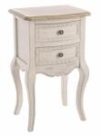Bizzotto Noptiera 2 sertare lemn bej maro Clarisse 40x30x67 cm (0745803)