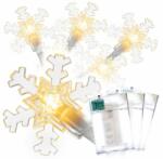 Nexos Dekoratív világítás hópehely 20 LED meleg fehér 3 db (BI11316_SL3)