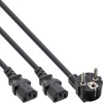 InLine Cablu alimentare Y Schuko la 2 x C13 3m Negru, InLine IL16657E (IL16657E)