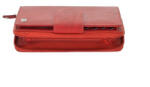Kadro piros kívül cipzáras közepes női puha bőr pénztárca 646590013