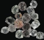  Fluorit Alb Natural Octaedru Fatetat - 12-15 x 12-15 mm - ( S ) - 1 Buc