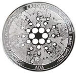 Moneda de colectie Moneda crypto pentru colectionari, GMO, Cardano, Ada, argintie (C1013-3939) Moneda