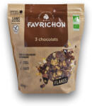 Favrichon Fulgi crocanti BIO cu 3 feluri de ciocolata Favrichon