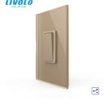 LIVOLO Intrerupator mecanic cap cruce1M Livolo cu panou sticla standard italian Livolo (VL-FCMM10A-1AP-P9E)